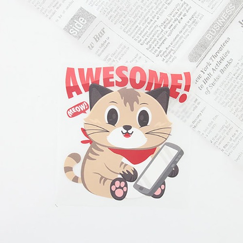 3D열전사지) 핸드폰 베이지 고양이-214번(97214)천도매몰