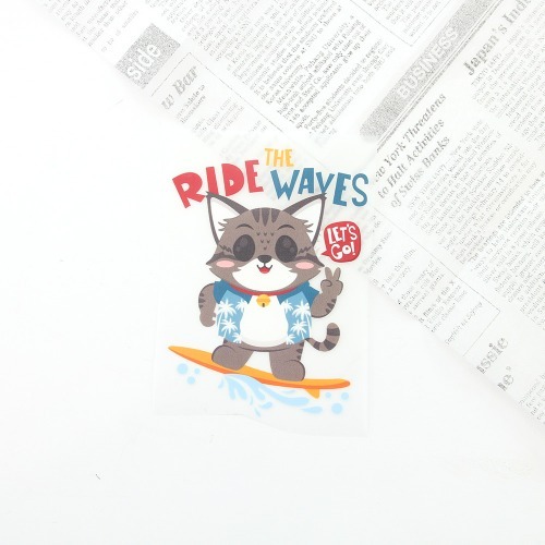 3D열전사지) Ride Waves 고양이-210번(97210)천도매몰