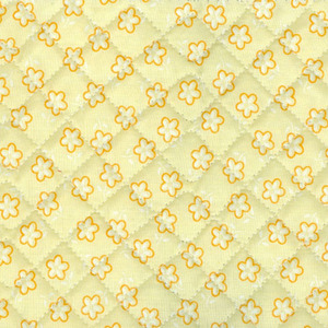 면혼방 누빔천 염색꽃(노랑)-2113천도매몰